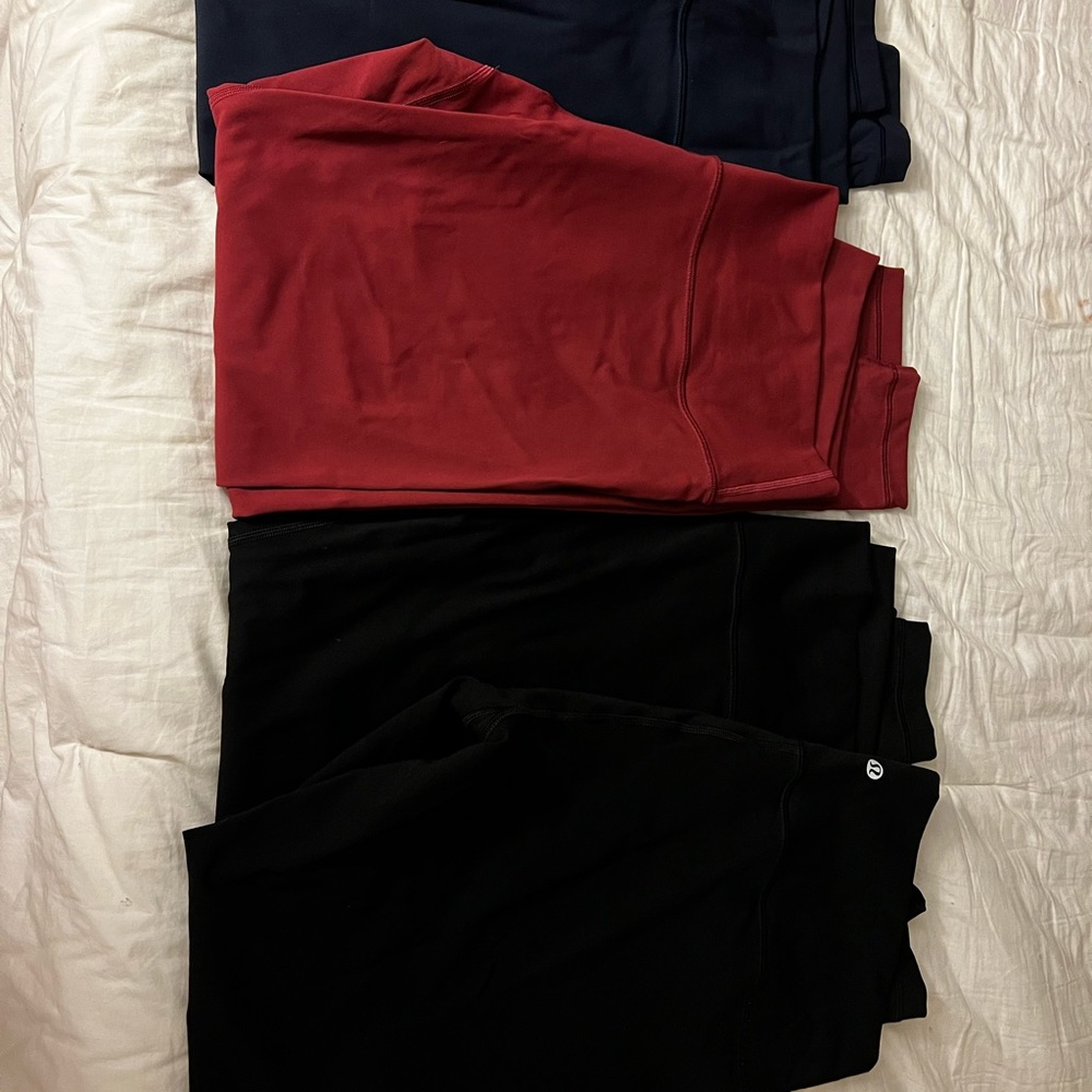 Size 14 Lululemon Leggings-4 pairs